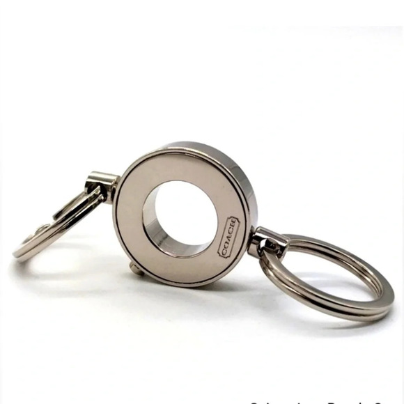 COACH Vintage Stainless Steel Signature Valet Keychain Fob Purse Bag Charm NWOT - Picture 3 of 3